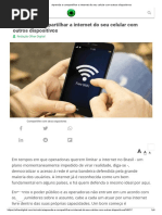 Aprenda a Compartilhar a Internet Do Seu Celular Com Outros Dispositivos