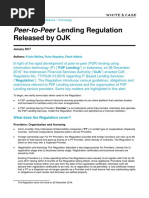 Peer To Peer Lending Regulation Released by Ojk