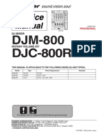 Pioneer - djm-800 Service Manual