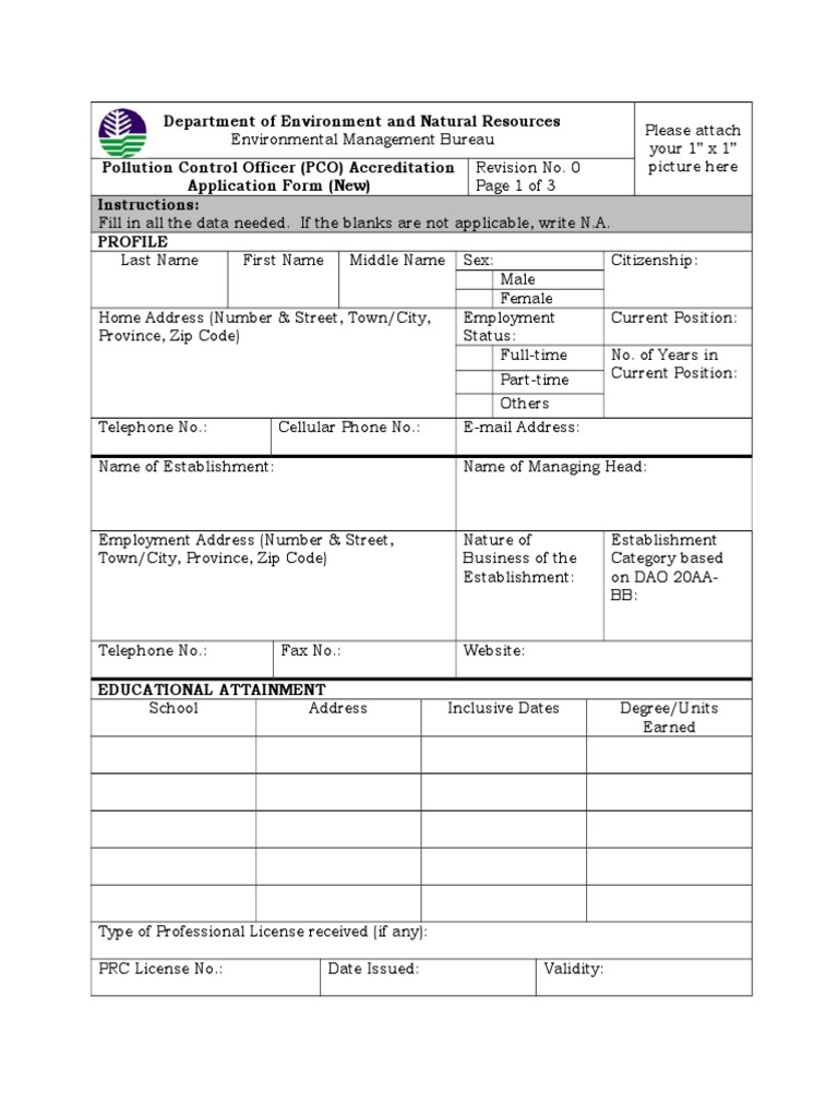 Pollution Control Officer Accreditation Application | PDF | Business