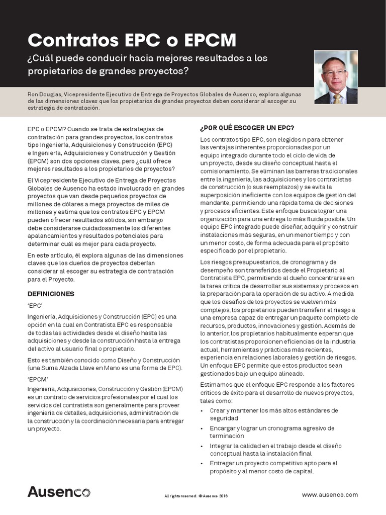 EPC Ausenco | PDF | Diseño | Herramientas
