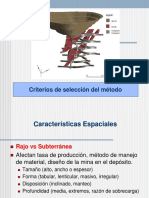 Criterios de Selección Del Método de Minado