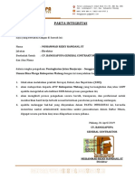 II. Surat Pakta Integritas