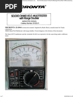 Micronta 22-204A Range Doubler Multimeter Instructions