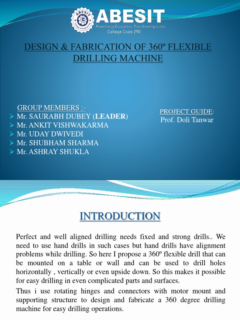 360° Flexible Drilling Machine Project | PDF | Drill | Drilling
