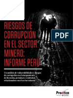 Riesgo de Corrupción en El Sector Minero: Informe Perú