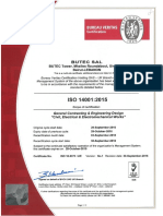 BUTEC ISO 14001 Certificate Exp. 2019