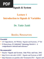 Signals & System: Introduction To Signals & Variables