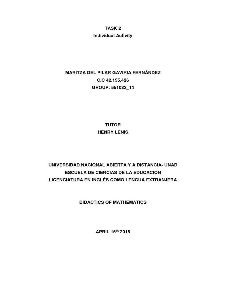 Maritza Gaviria Quantitative Theoretical Perspective Curriculum Teaching Mathematics