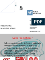 Presentation On Sales Promotion and Public Relations