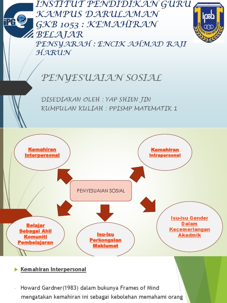 Penyesuaian Sosial Lebih 15 Slide Pdf