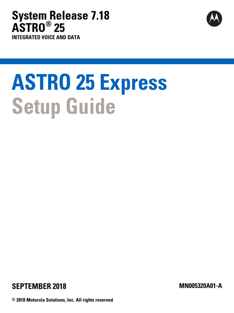 MN005320A01-A Enus ASTRO 25 Express Setup Guide | PDF | Ethernet | Computer  Network