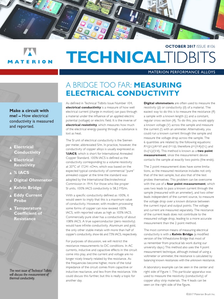 Measuring Electrical Conductivity PDF Electrical Resistivity And