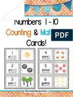 Nature Walk Numbers 110 Counting and Matching Cards
