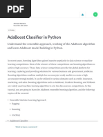 AdaBoost Classifier in Python (Article) - DataCamp