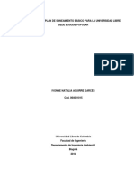 Proyecto - Formulación Del Plan de Saneamiento Básico Universidad Libre Sede Bosque Popular