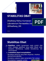 Stabilitas Obat: Dhadhang Wahyu Kurniawan Laboratorium Farmasetika Unsoed @dhadhang - WK