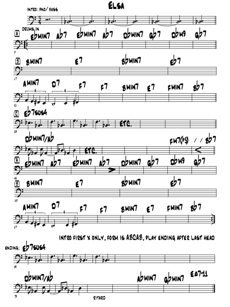 Elsa Lead Sheet | PDF