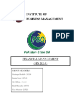Institute of Business Management: Financial Management (FIN 202-A)