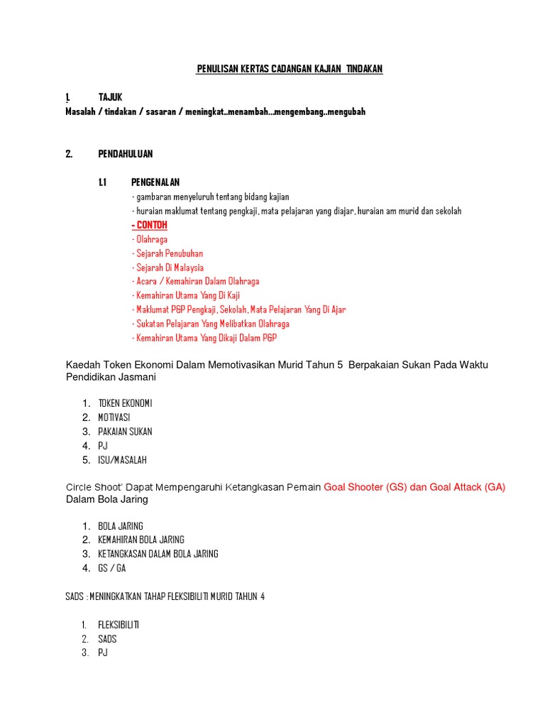 Format Laporan Penyelidikan Tindakan Pdf