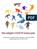 A Summary of Each Topic You Have Covered Whilst Completing Your IGCSE in PE
