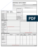 Personal Data Sheet PDF