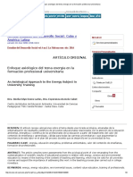 Enfoque Axiológico Del Tema Energía en La Formación Profesional Universitaria