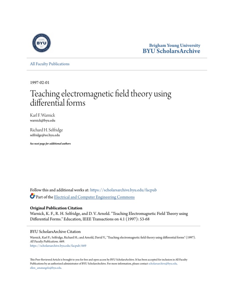 Teaching Field Theory Using Differential Forms PDF PDF Flux Field (Physics)