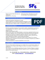 Hoja de datos de seguridad SF6