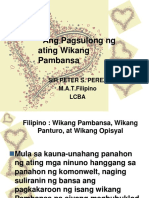 Aralin 2 Ang Pagsulong NG Ating Wikang Pambansa