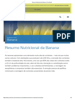 Resumo Nutricional Da Banana - Yara Brasil