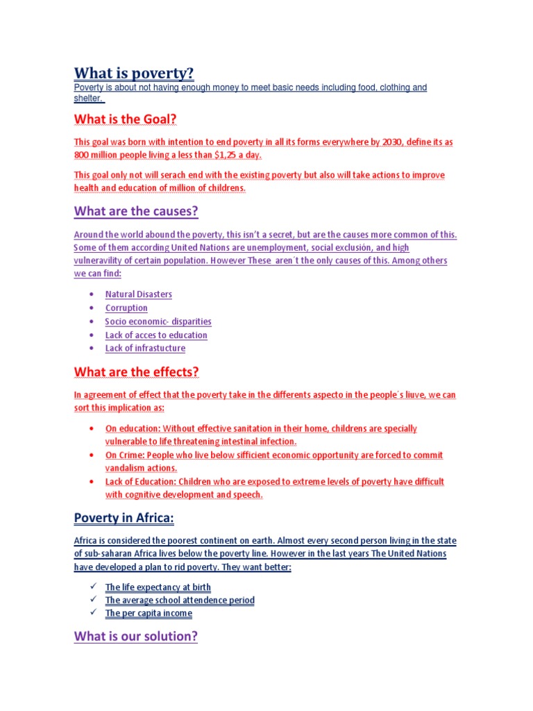 Poverty | PDF | Social Science | Lifestyle