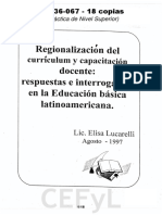 Lucarelli - Regionalización Del Curriculum y Capacitacion Docente.