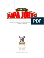 Propuesta estratégica de comunicación y plan de medios Papa John's