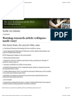Nursing Research Article Critiques-made Easy! - Page 2 | New Jersey Nurse
