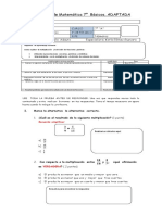 Evaluación de Matemática 7 Multp y Divis