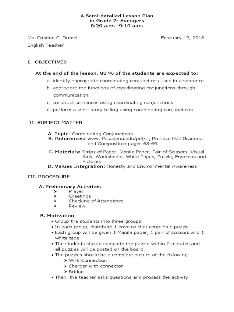Lesson Plan Demo Pdf Language Mechanics Linguistics