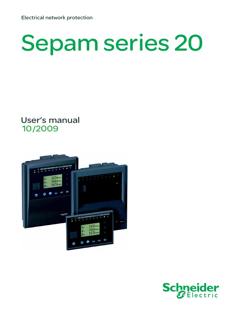 Manual Sepam Series20 PDF | PDF | Alternating Current | Hertz
