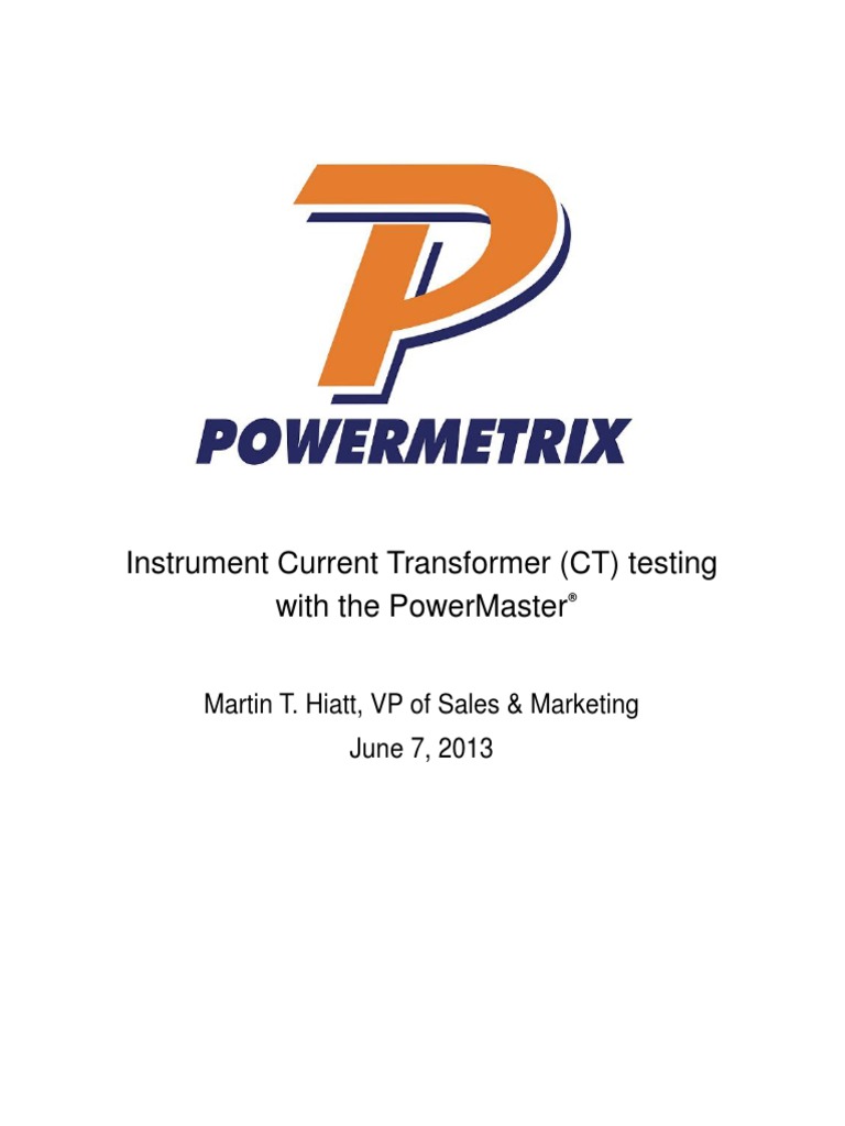 CT Testing With The PowerMaster | Download Free PDF | Phase (Waves ...