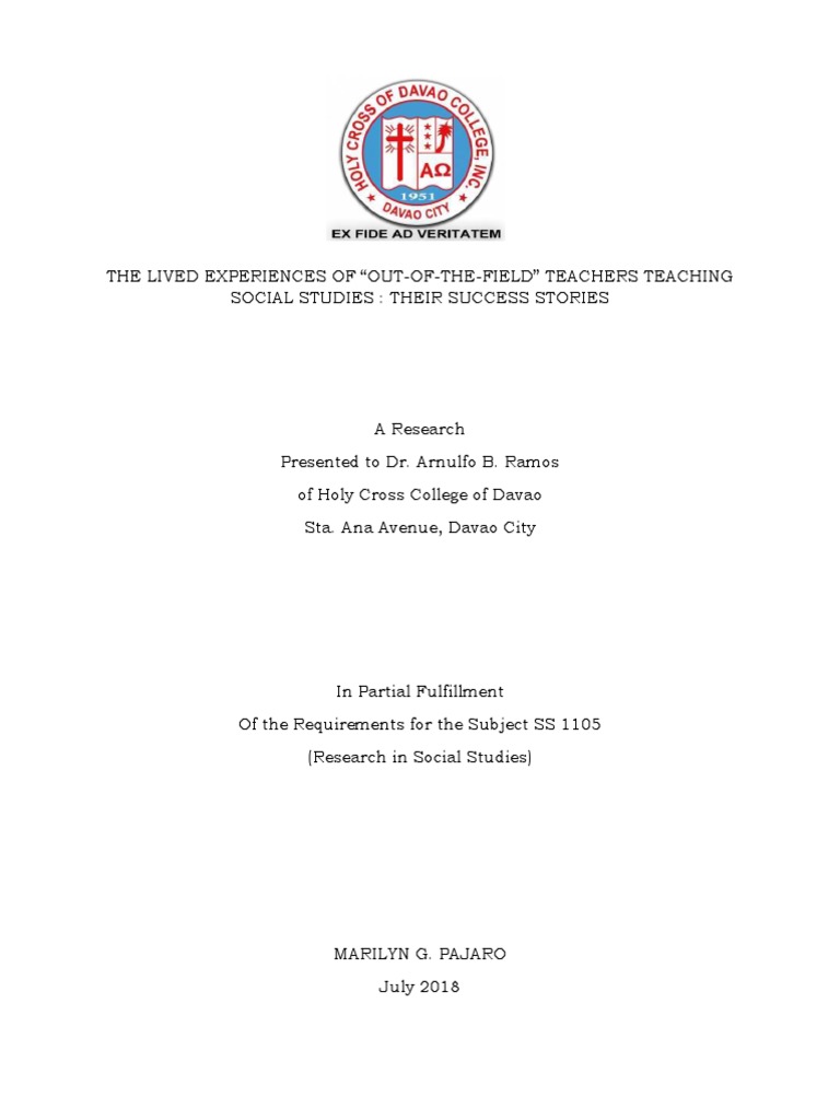 The Lived Experiences of | PDF | Teachers | Behavior Modification