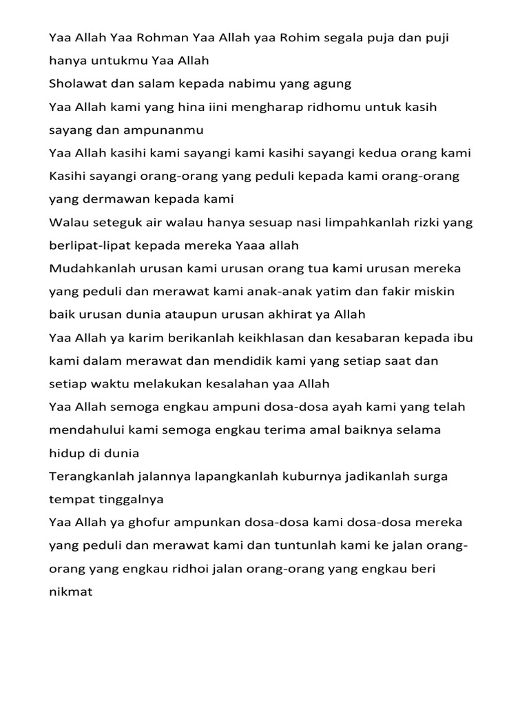 Doa Anak Yatim Docx