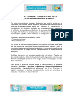 Actividad 4 Analisis de Conservacion y Manipulacion de Alimentos