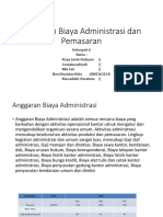 Anggaran Biaya Administrasi Dan Pemasaran