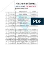 Jadwal Pertandingan Futsal: Itny Engineering