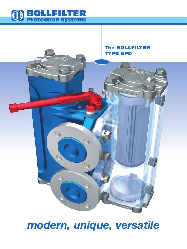 BOLLFilter Type BFD Overview and Manual | PDF | Filtration | Valve