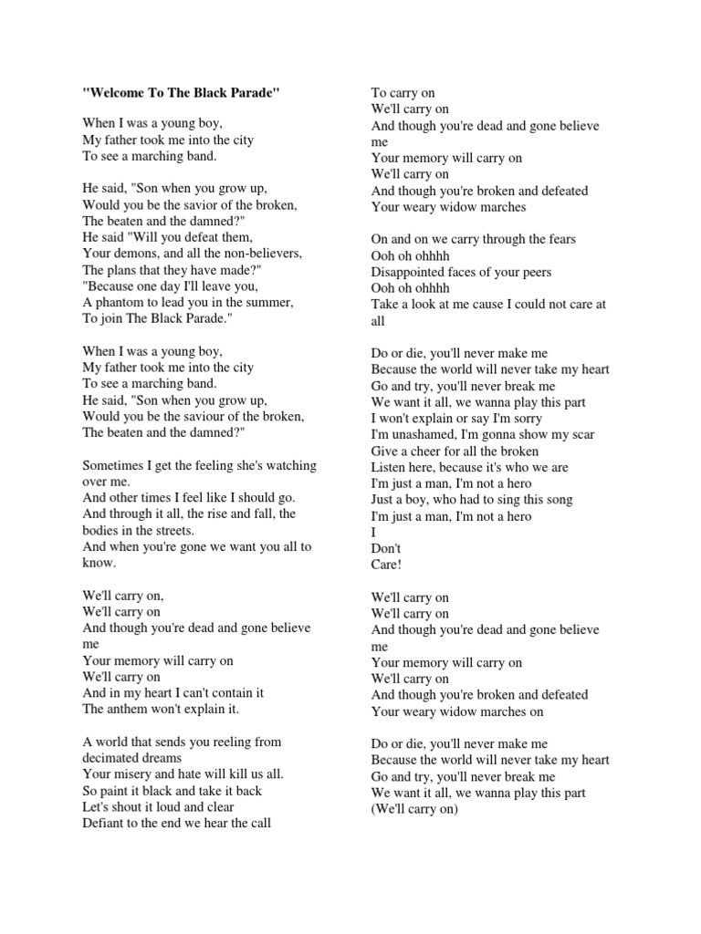 TICKETMASTER WELCOME TO THE BLACK PARADE intelligence overview