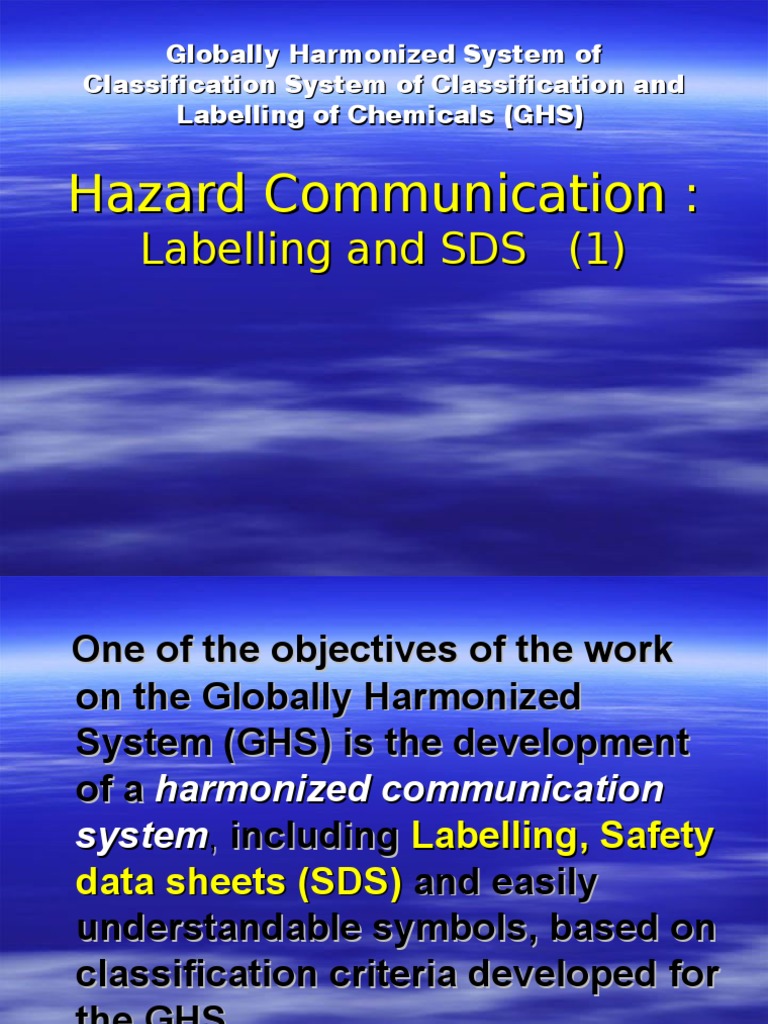 GHS Hazard Communication and Labelling | PDF | Dangerous Goods | Safety