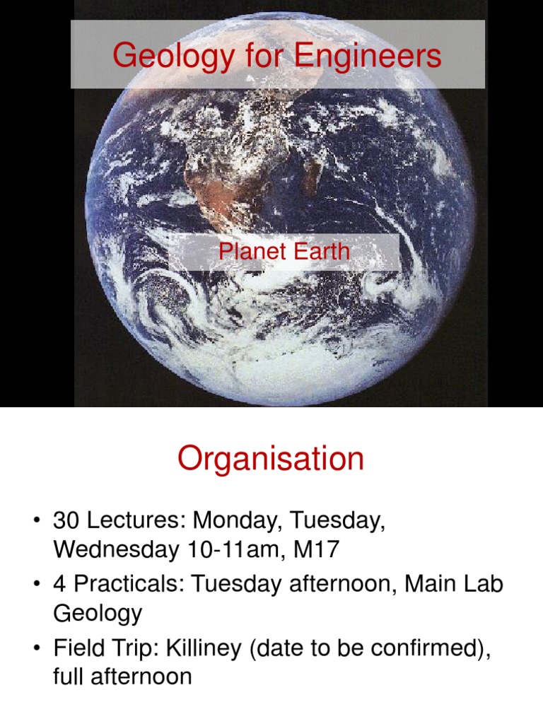 Geology for Engineers Course Overview | PDF | Technology & Engineering