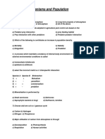 Chapter 13 Organisms and Population MCQ