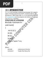 C++ Introduction: #Include Void Main (Int A, B, S A 10 B 15 S A+B Cout "Sum " S )